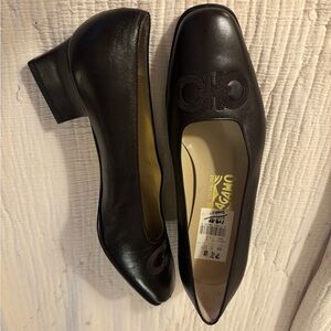 Salvatore Ferragamo Deep Brown Vintage Loafer with Block Heel 7.5